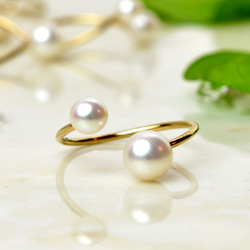 14kgf·淡水珍珠環（白色） 第2張的照片