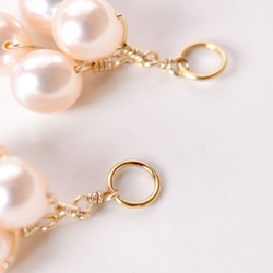 【K喜歡訂購商品】14kgf·粉色珍珠耳環魅力 第3張的照片