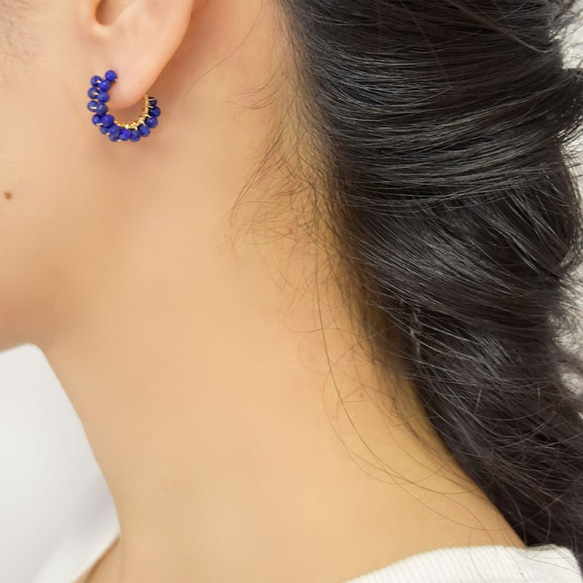 16KGP耳環Lapis Lazuli 第5張的照片