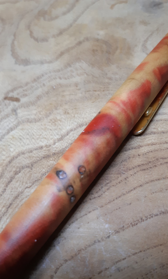 【アウトレット】木製シャーペン0.5㎜ボックスエルダー  蜜蝋クリーム仕上げ。 5枚目の画像