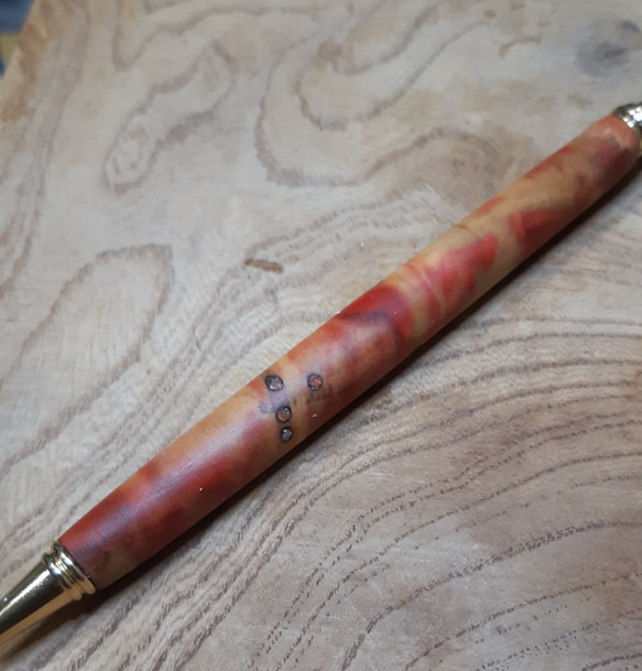 【アウトレット】木製シャーペン0.5㎜ボックスエルダー  蜜蝋クリーム仕上げ。 6枚目の画像