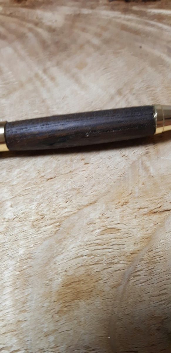 木製ボールペン　神代欅　ノック式　スリムライン　白蝋仕上げ　 4枚目の画像