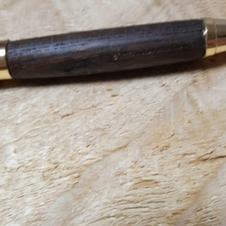 木製ボールペン　神代欅　ノック式　スリムライン　白蝋仕上げ　 6枚目の画像