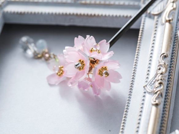 桜の一房かんざし（山桜） かんざし 8gatu 通販 2136822｜Creema