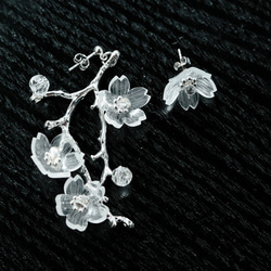 透明桜のピアスorイヤリング 4枚目の画像