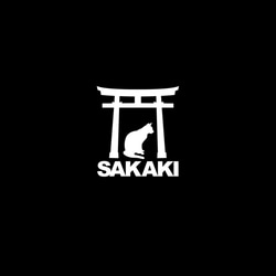 SAKAKI 狛猫 長袖Tシャツ 改 ブラック 3枚目の画像