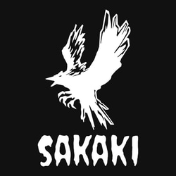 SAKAKI 八咫烏ロゴ パーカ ブラック 2枚目の画像
