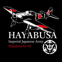 SAKAKI 一式戦闘機 -隼- 長袖Tシャツ ブラック 2枚目の画像