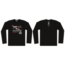 SAKAKI 一式戦闘機 -隼- 長袖Tシャツ ブラック 4枚目の画像