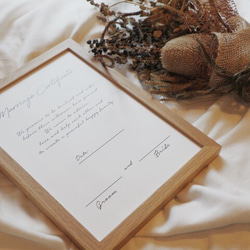 【送料無料】シンプルお洒落な結婚証明書 結婚式 パーティー レーザープリンタ 3枚目の画像