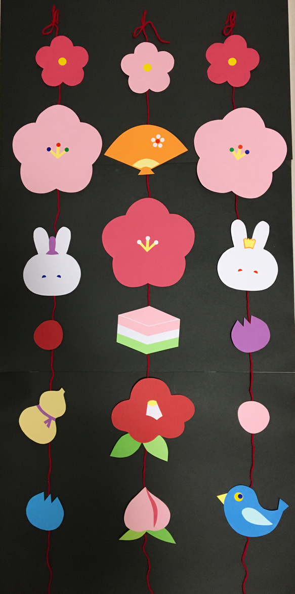 春の壁面飾り ひな祭り 吊るし飾り お雛様 桃の節句 保育 幼稚園