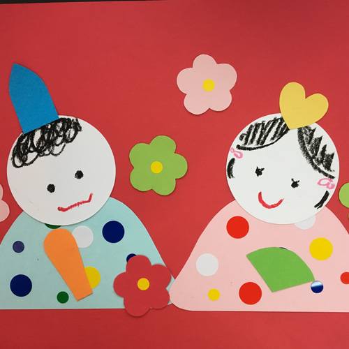 ひな祭り 早春の製作セット 5人分 保育園 幼稚園 高齢者施設 2月 3月