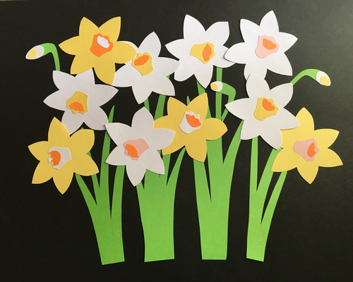 手作り押絵の壁飾り『水仙の花』 How to make a paper Narcissus flower wall decoration! For