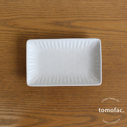 波佐見焼　聖栄陶器　スクエアプレートM　麻の葉【tomofac】 4枚目の画像