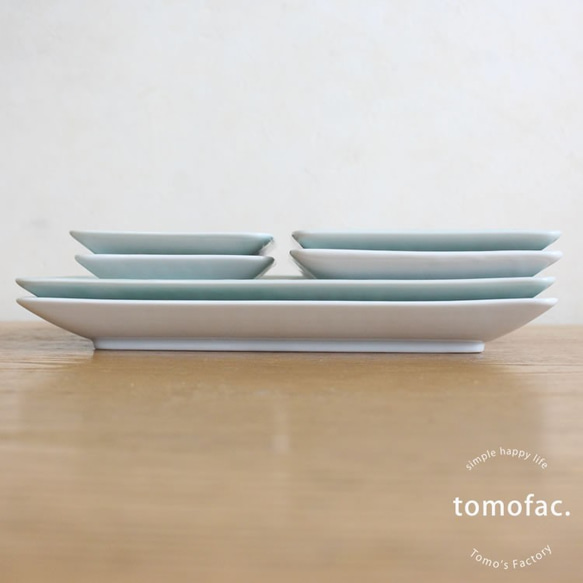 波佐見焼　聖栄陶器　スクエアプレートM　麻の葉【tomofac】 9枚目の画像