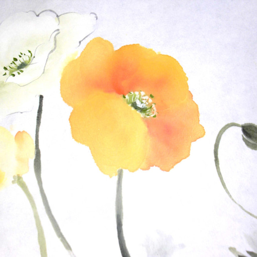 ポピー　水彩画 1_1c14dfcc01dc16d714237f25d2bb