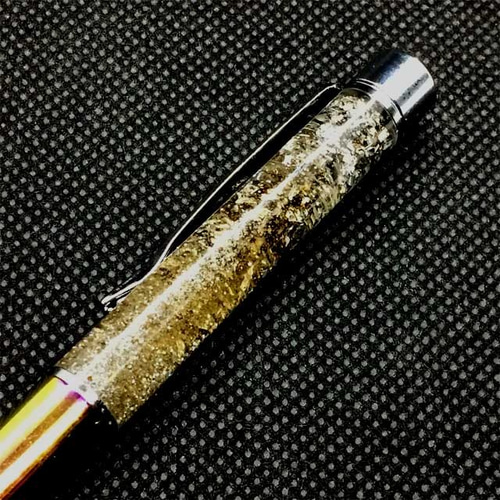 流れ星☆願いが叶う☆隕石☆虹色☆ボールペン+星形お守りタイプ