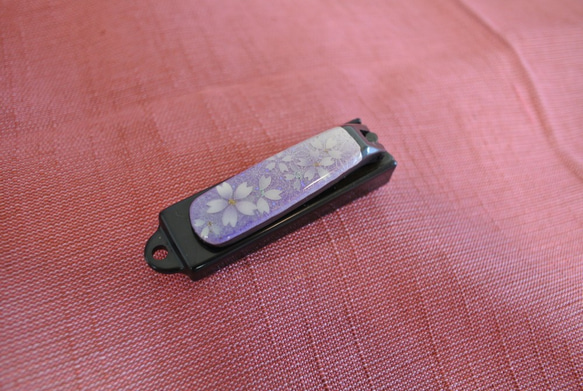 つめきり くりすたるあーと 小サイズ 紫色 日本製はがね Made in Japan 3枚目の画像