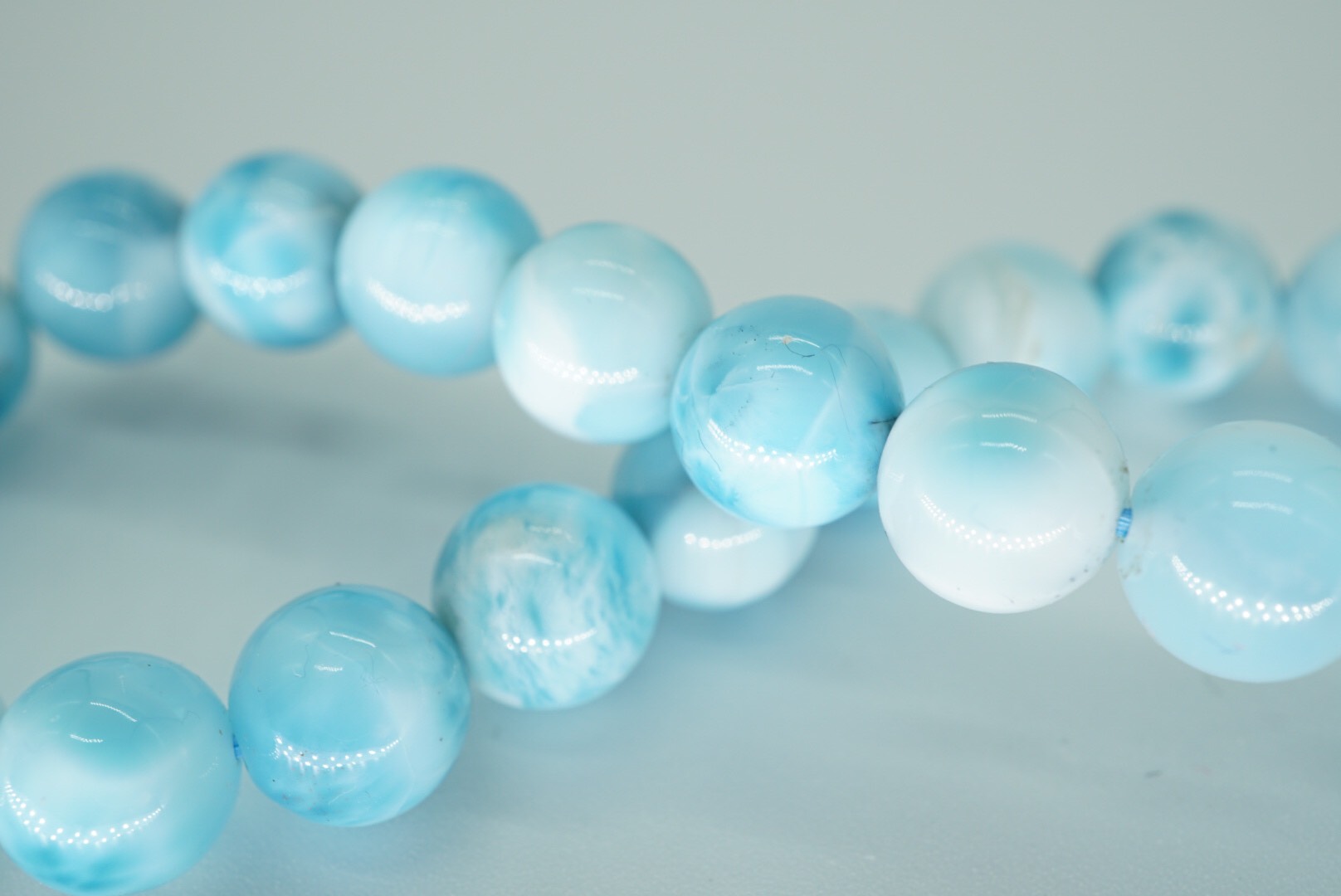 ラリマー プレミア 天然石 ブレスレット