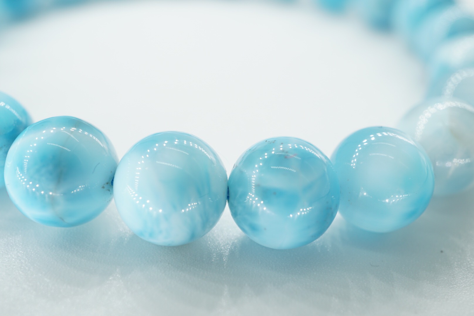 ラリマー プレミア 天然石 ブレスレット