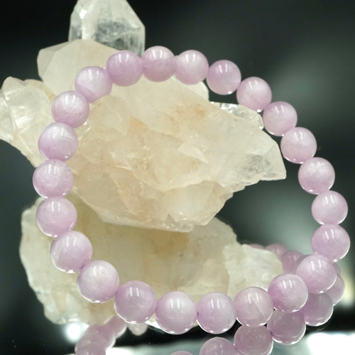 高品質 クンツァイト 天然石 ブレスレット ブレスレット PUSH 通販