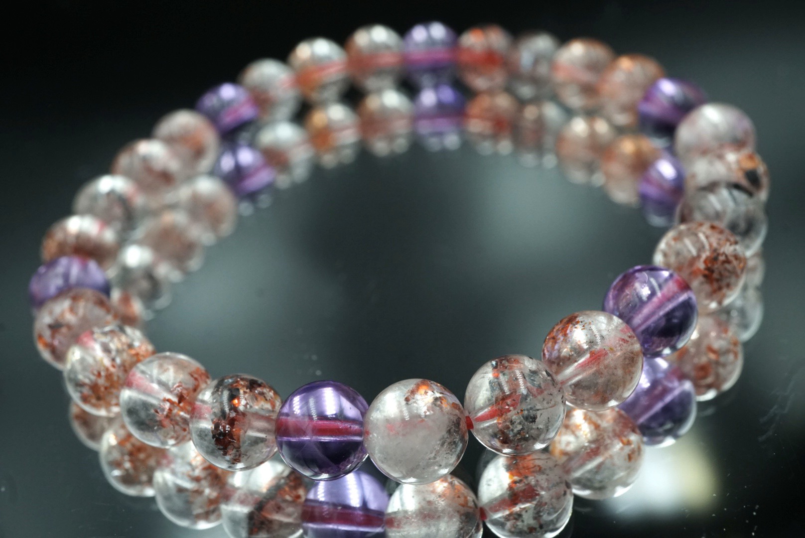 極上　透明度抜群　大人気　スーパーセブン　天然石　ブレスレット 17,612円