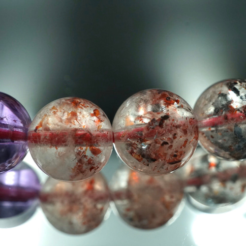 天然石ブレスレット⑪　凄く綺麗✨ 極上 透明度抜群 大人気 スーパーセブン 天然石 ブレスレット