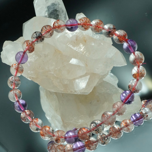 極上 透明度抜群 大人気 スーパーセブン 天然石 ブレスレット