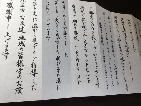 【筆耕】謝辞 祝辞 代筆いたします。（大） 3枚目の画像