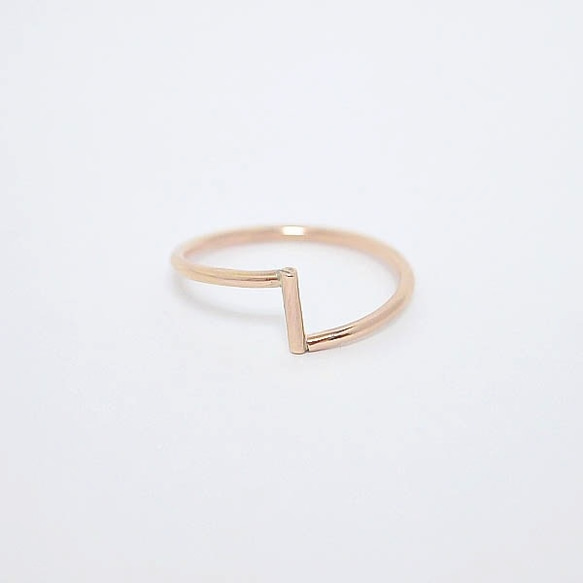 Jagged ring . Gold-filled 1枚目の画像