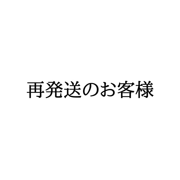 再発送のお客様 1枚目の画像