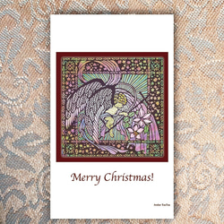 Kirie Design Christmas Card / 天使 / 2枚組 / Atelier TanTan 1枚目の画像