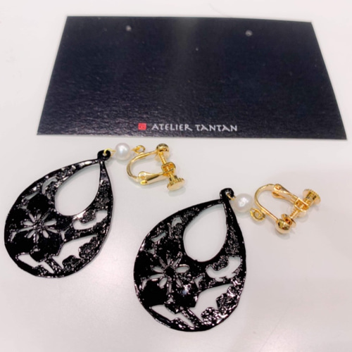 キリエジュエリー漆黒 ももさん専用 イヤリング・ノンホールピアス  