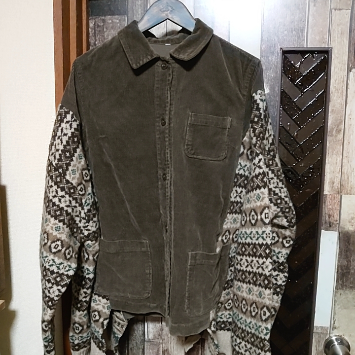 ハンドメイドリメイクコーデュロイ×セーター