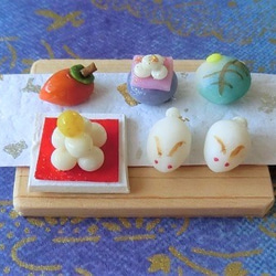 お月見和菓子セット・お月見団子と白うさぎ 1枚目の画像