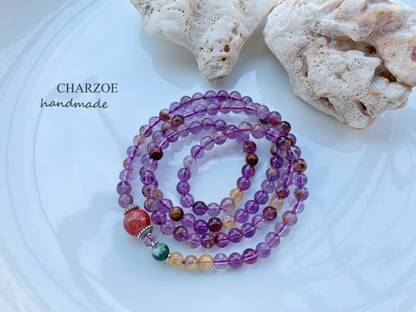 CHARZOE.handmade.紫幽靈 紫水晶念珠/送禮/智慧/創意/手作/客製化 第4張的照片