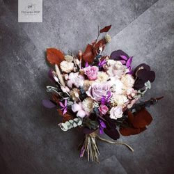 愛的羅曼史．華麗乾燥系新娘捧花．情人節禮物．拍婚紗照捧花．永生+乾燥花花束． 第1張的照片