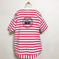 ボーダーカメラドロップTシャツ　120サイズ 2枚目の画像