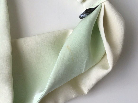 和服頭巾（白×薄荷綠，櫻花） 第5張的照片