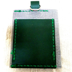 パスケース(糸緑、マチ緑、カード部分緑) 2枚目の画像