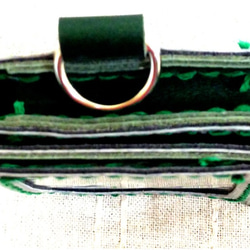 パスケース(糸緑、マチ緑、カード部分緑) 3枚目の画像
