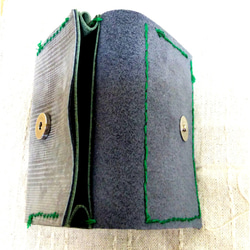 パスケース(糸緑、マチ緑、カード部分緑) 4枚目の画像