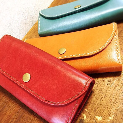 本革長財布 【スカイブルー】レザーウォレット その他ミニ財布