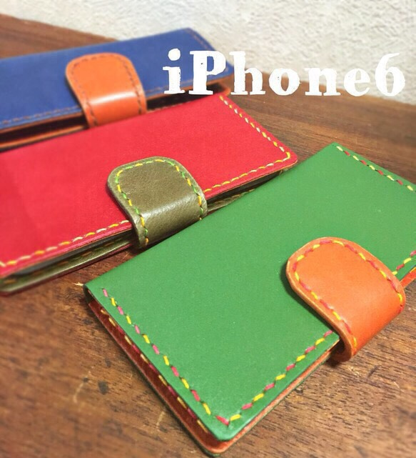 [嗯，就像預訂]皮革iPhone6​​ [綠色] 第5張的照片