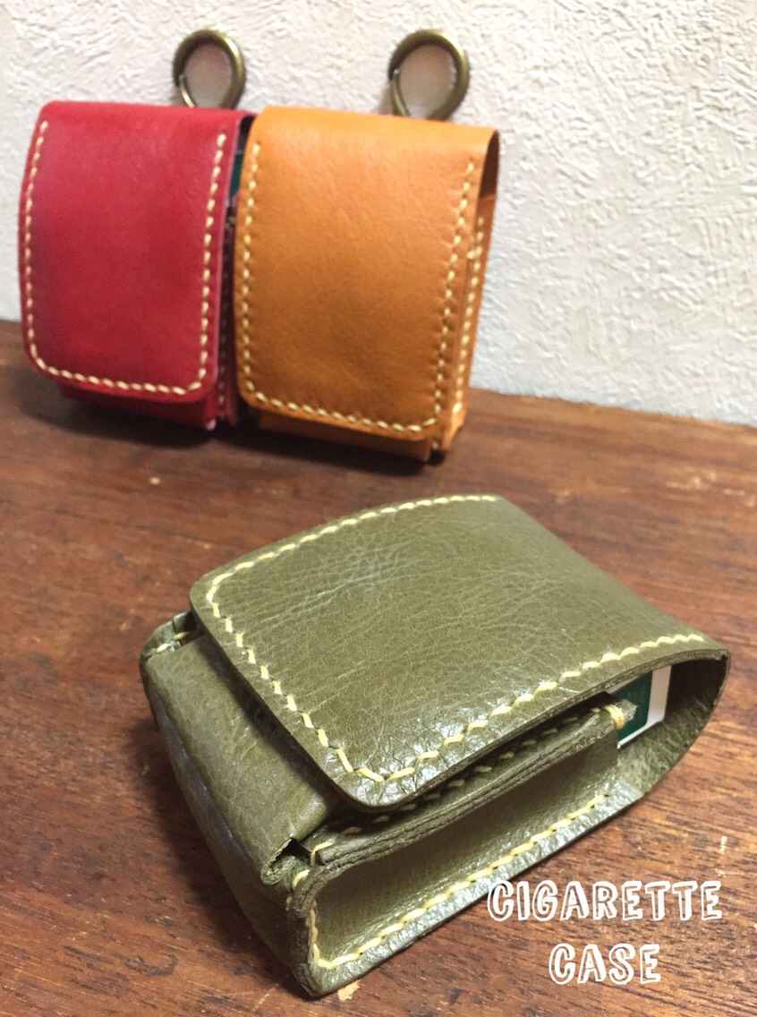 ハンドメイド シガレットケース ココアブラウン❌オリーブ ハンドメイド ココアブラウン❌オリーブ シガレットケース