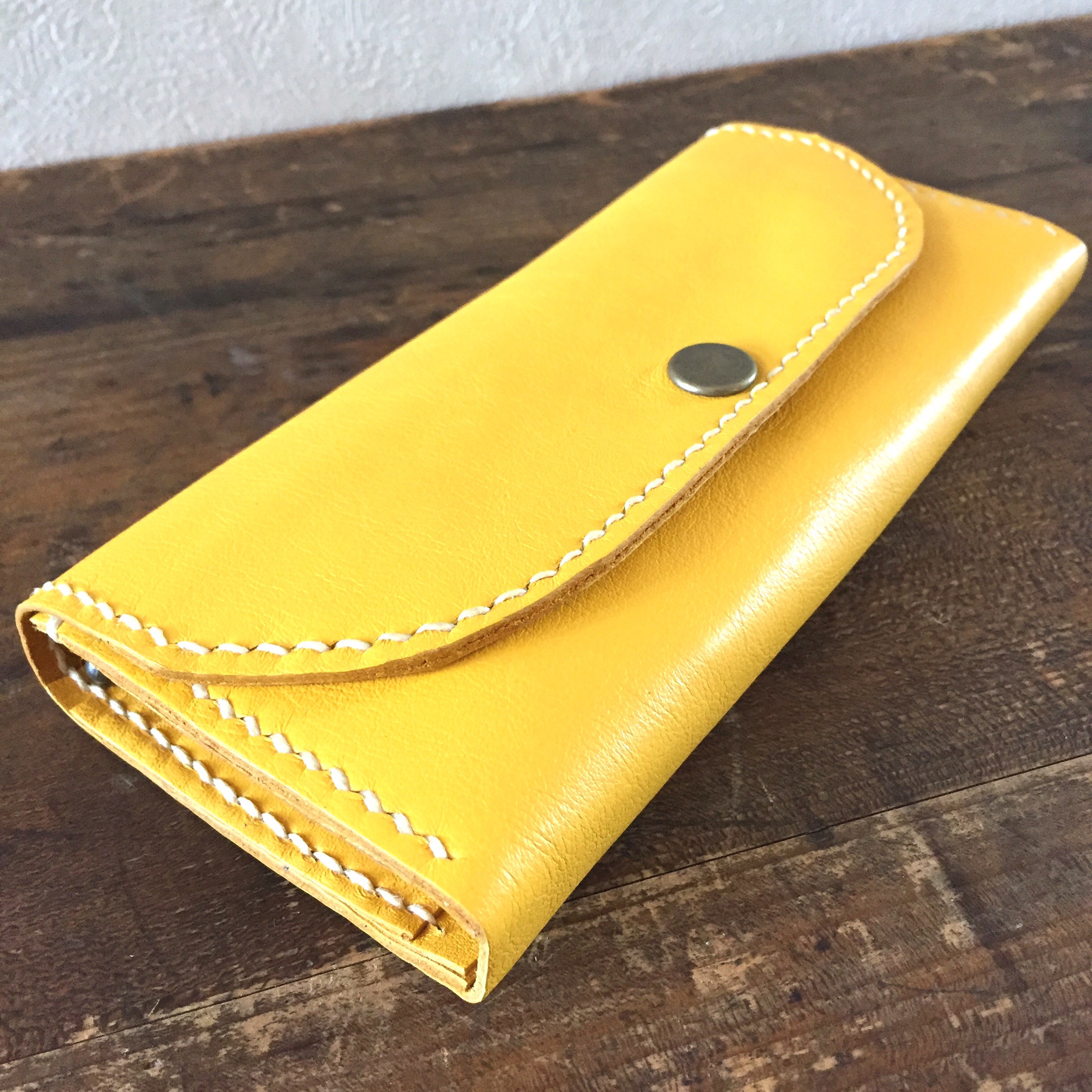 本革長財布【イエロー】 その他ミニ財布・コンパクト財布 High
