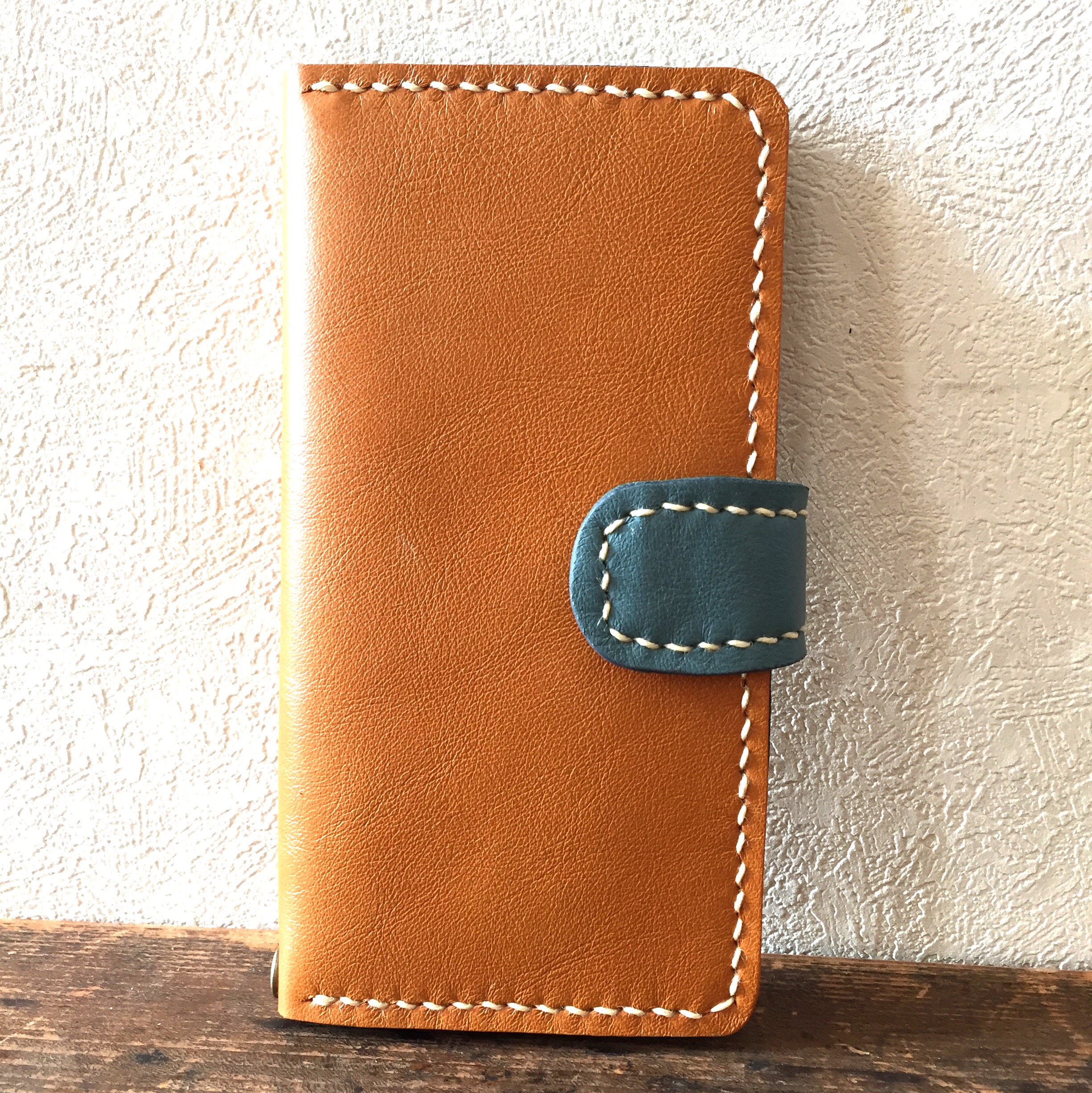 本革iPhone XsMAX【キャメル】本革手帳型二つ折りレザーケース