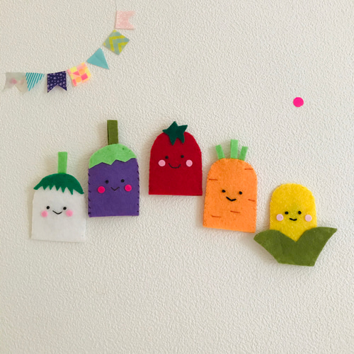 指人形 お野菜さん おもちゃ・人形 SOU 通販 11038628｜Creema(クリーマ)