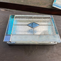 ちょい置きマスクケース　ダイヤ（ステンドグラスのボックス） 2枚目の画像