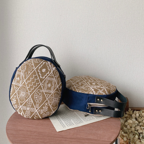 ミナペルホネンハンドメイド大きなサイズのショルダーバッグ